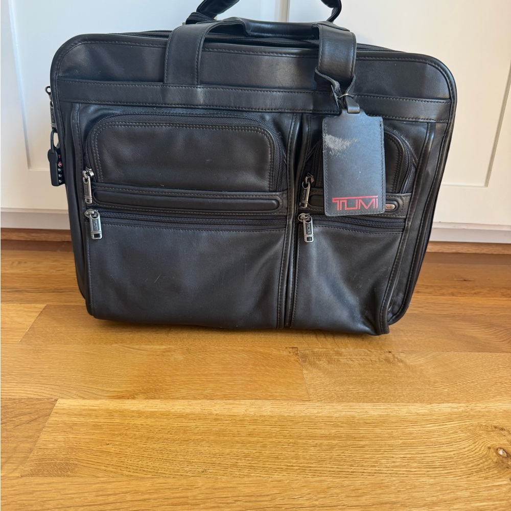 Tumi Black Briefcase with Professional Design